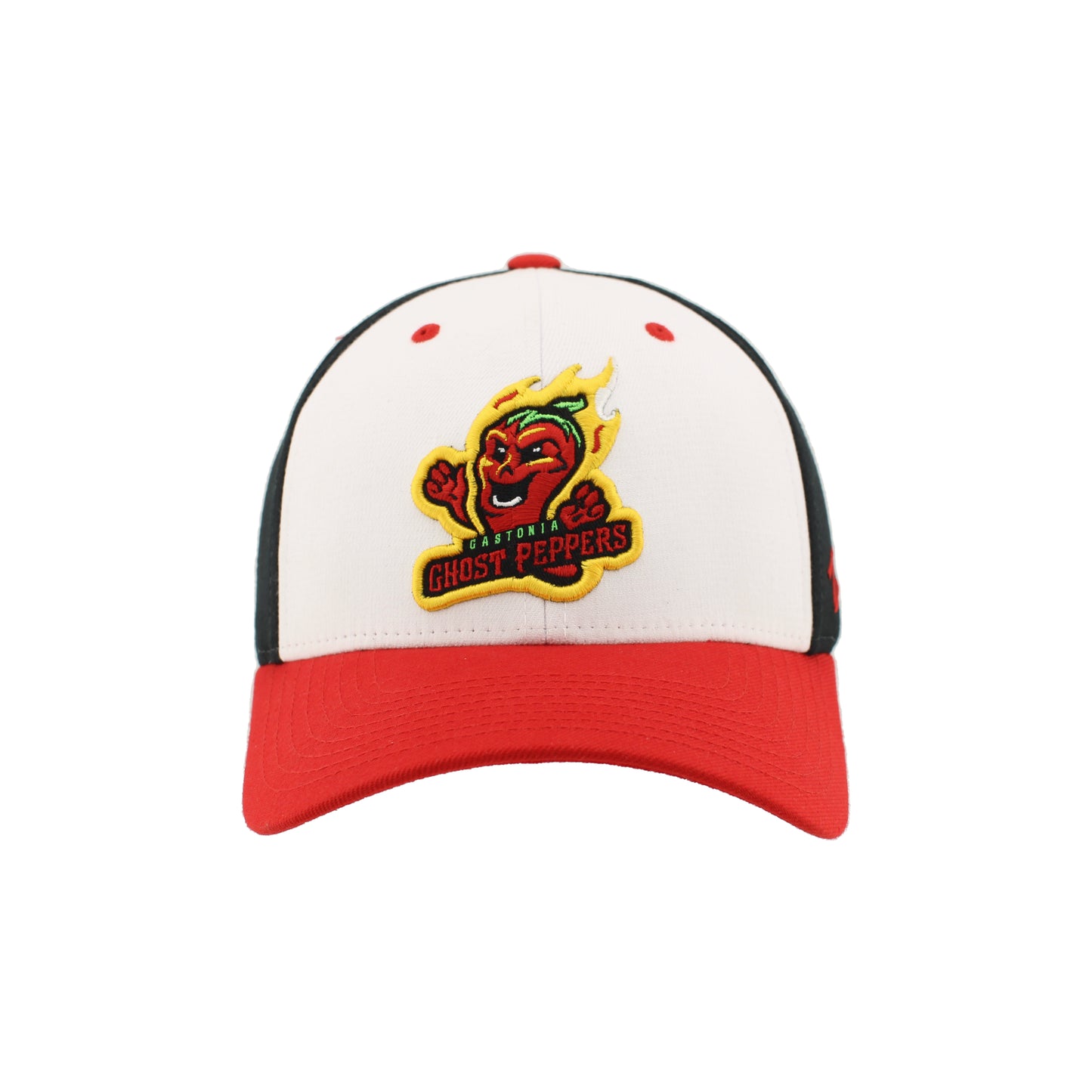 Gastonia Ghost Peppers Wht/Blk/Red ZH Fitted Hat