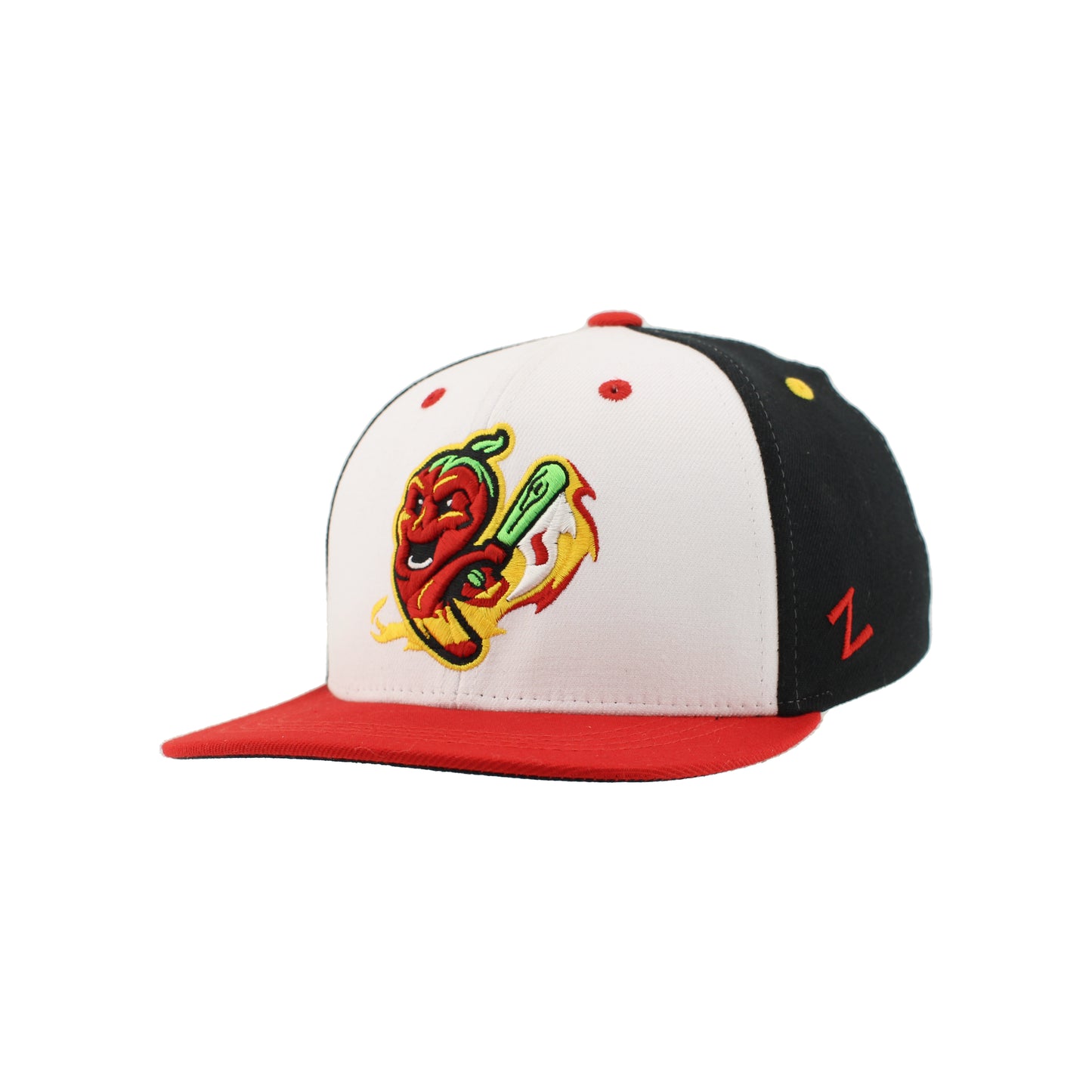 Gastonia Ghost Peppers Wht/Blk/Red M15Z Fitted Hat