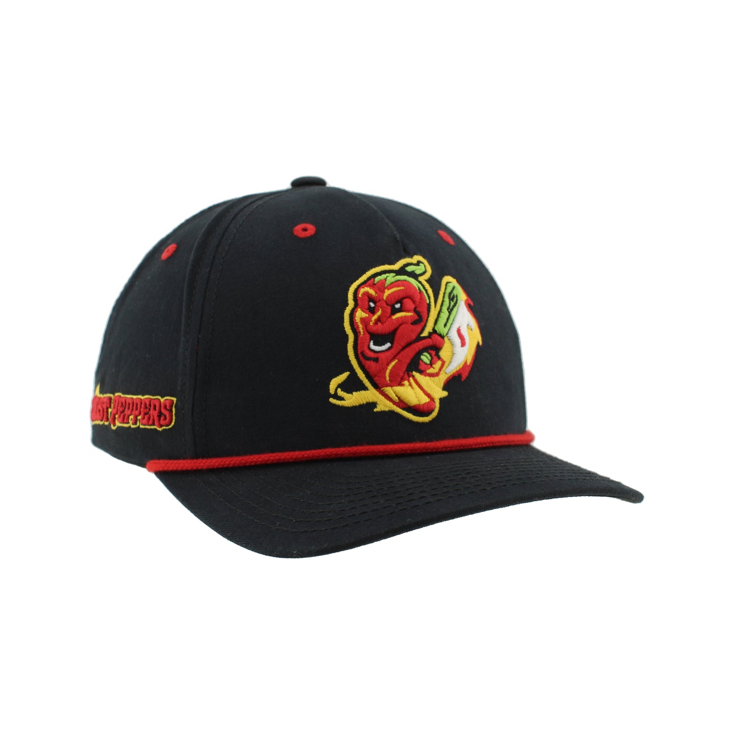Gastonia Ghost Peppers Black Memento Rope Adjustable Hat