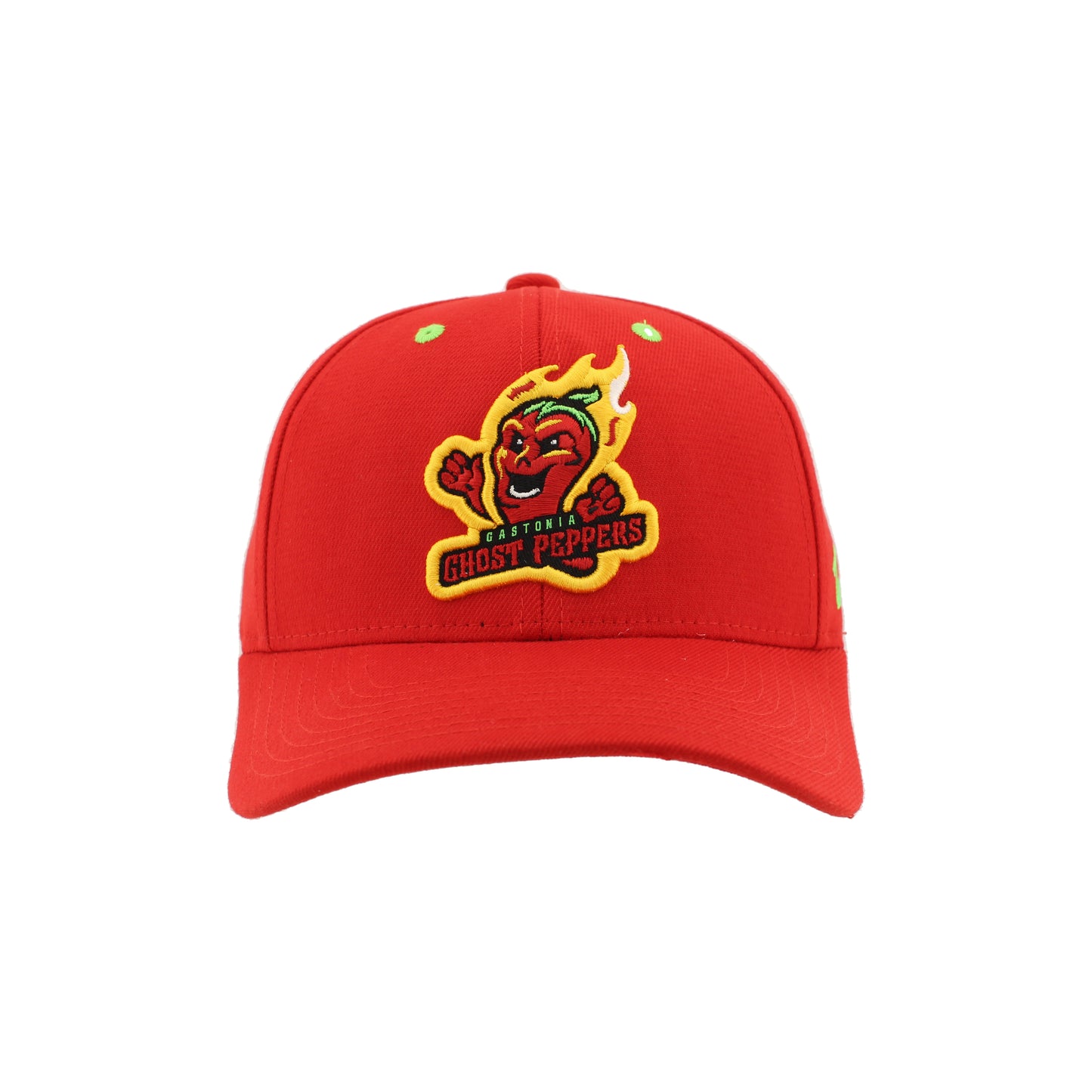 Gastonia Ghost Peppers Red ZH Fitted Combo Logo Hat