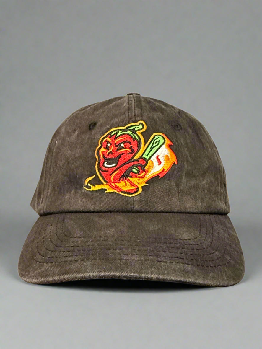 Gastonia Ghost Peppers Washed Black Batting Pepper Hat