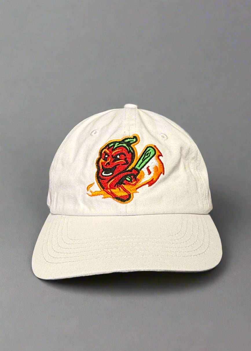 Gastonia Ghost Pepper White Relaxed Batting Pepper Hat