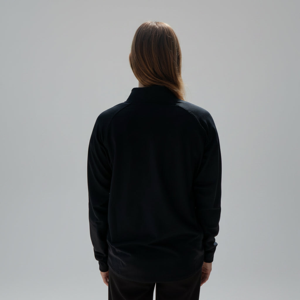 Ghost Peppers Combo Mark Black Embroidered 1/4 Zip Pullover