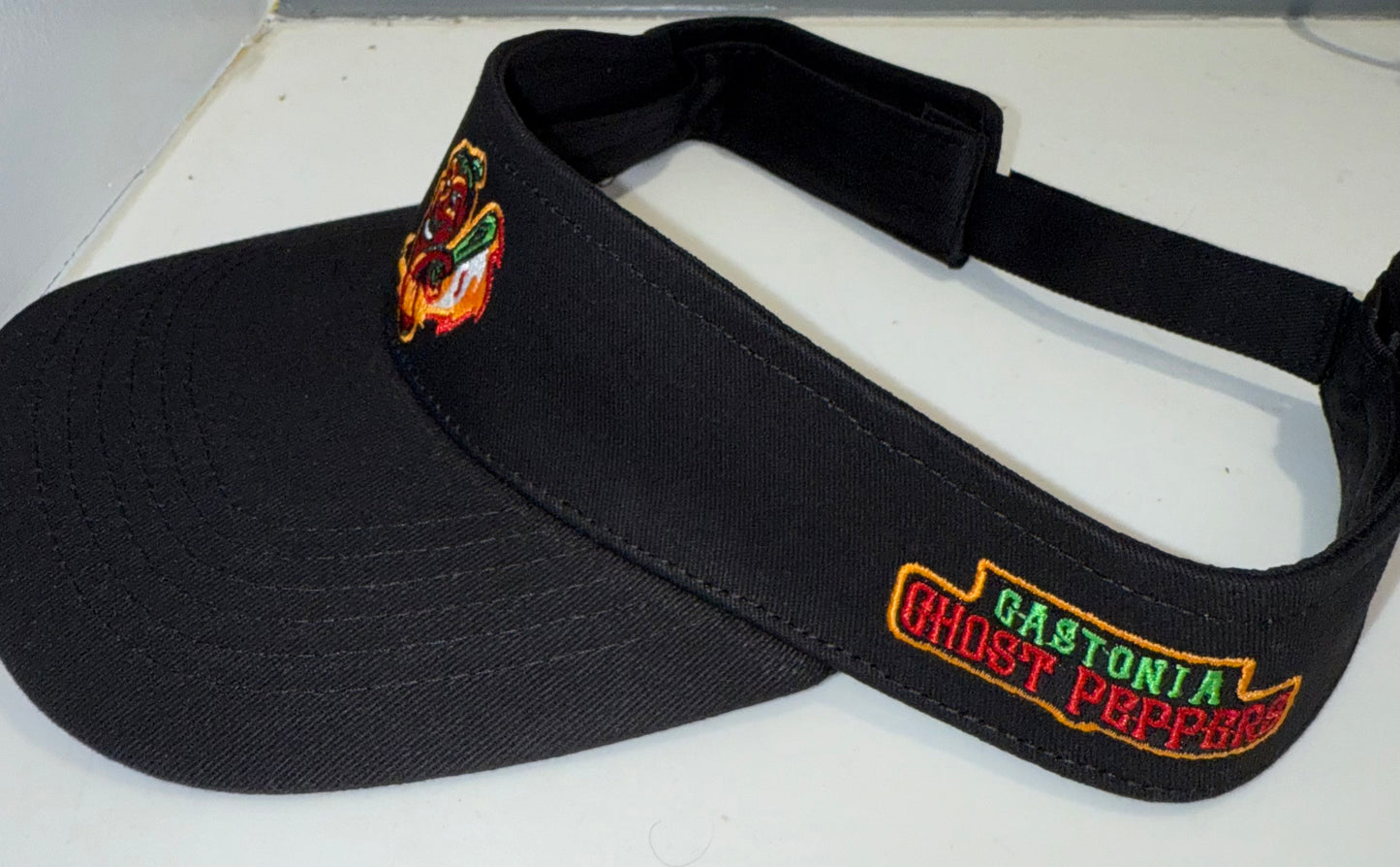 Gastonia Ghost Peppers Black Secondary Logo Visor