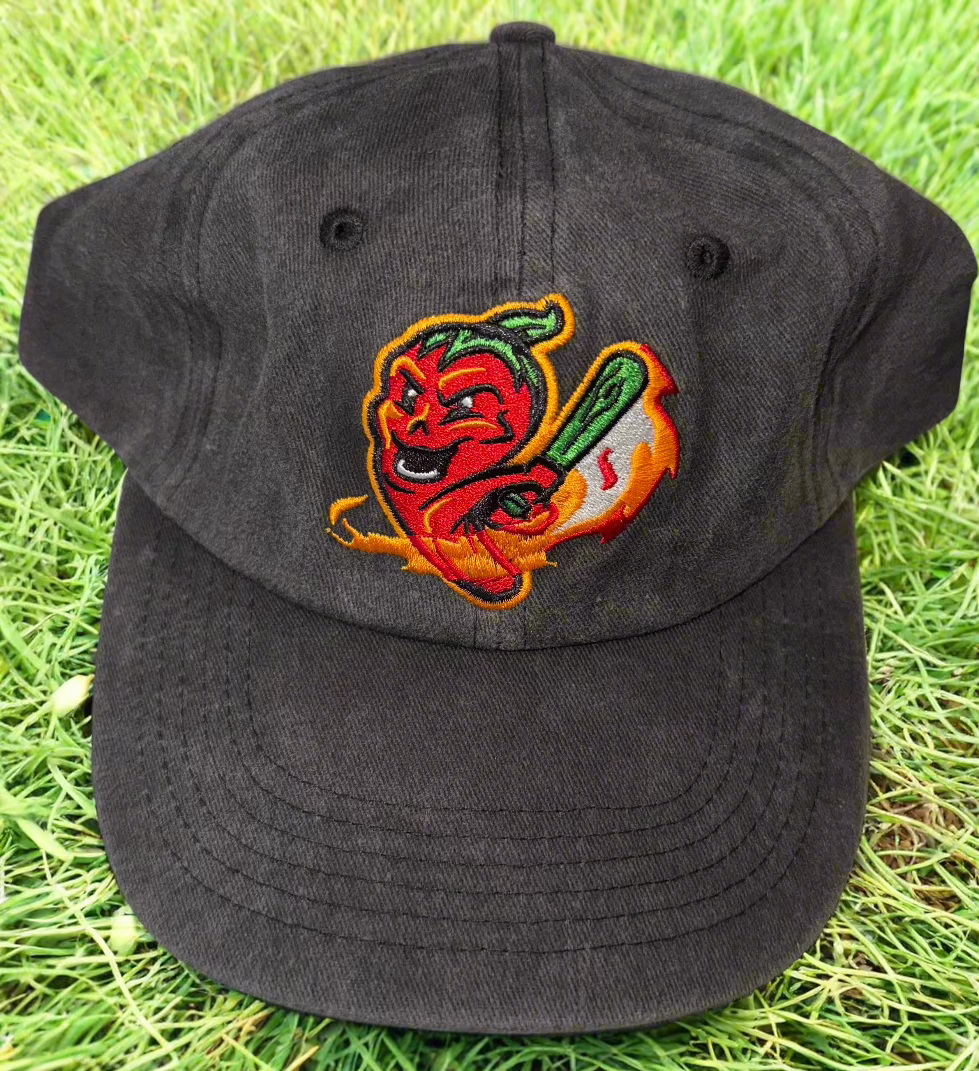 Gastonia Ghost Peppers Washed Black Batting Pepper Hat