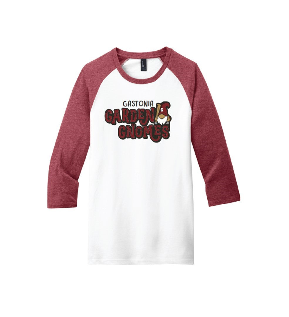 What If Garden Gnomes 3/4 Sleeve Wordmark Graphic Raglan Shirt