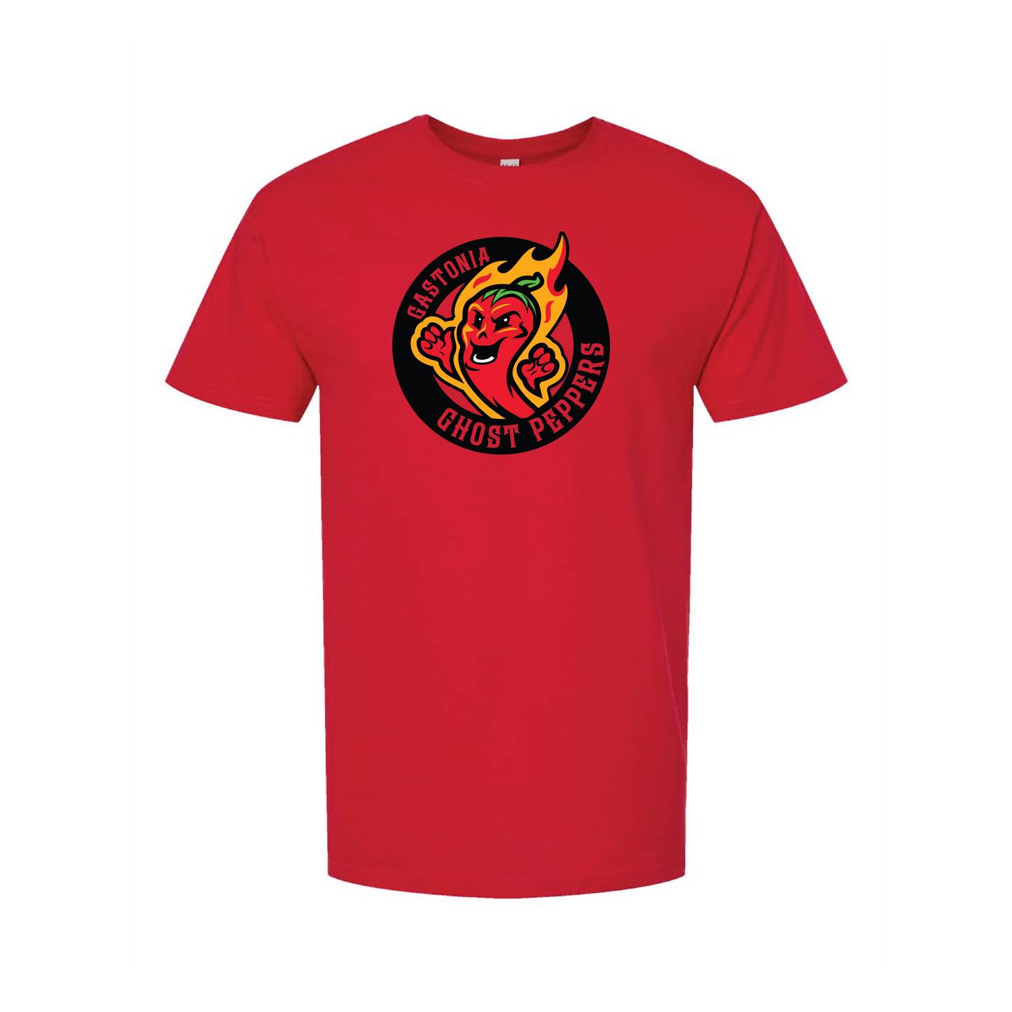 Ghost Peppers Round Logo Red T-Shirt