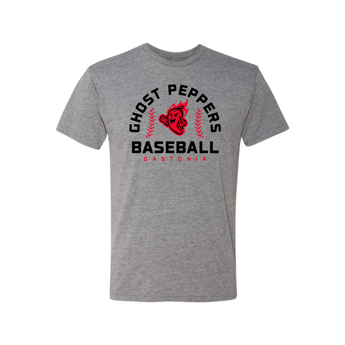 Gastonia Ghost Peppers Gray Tri-Blend Tee