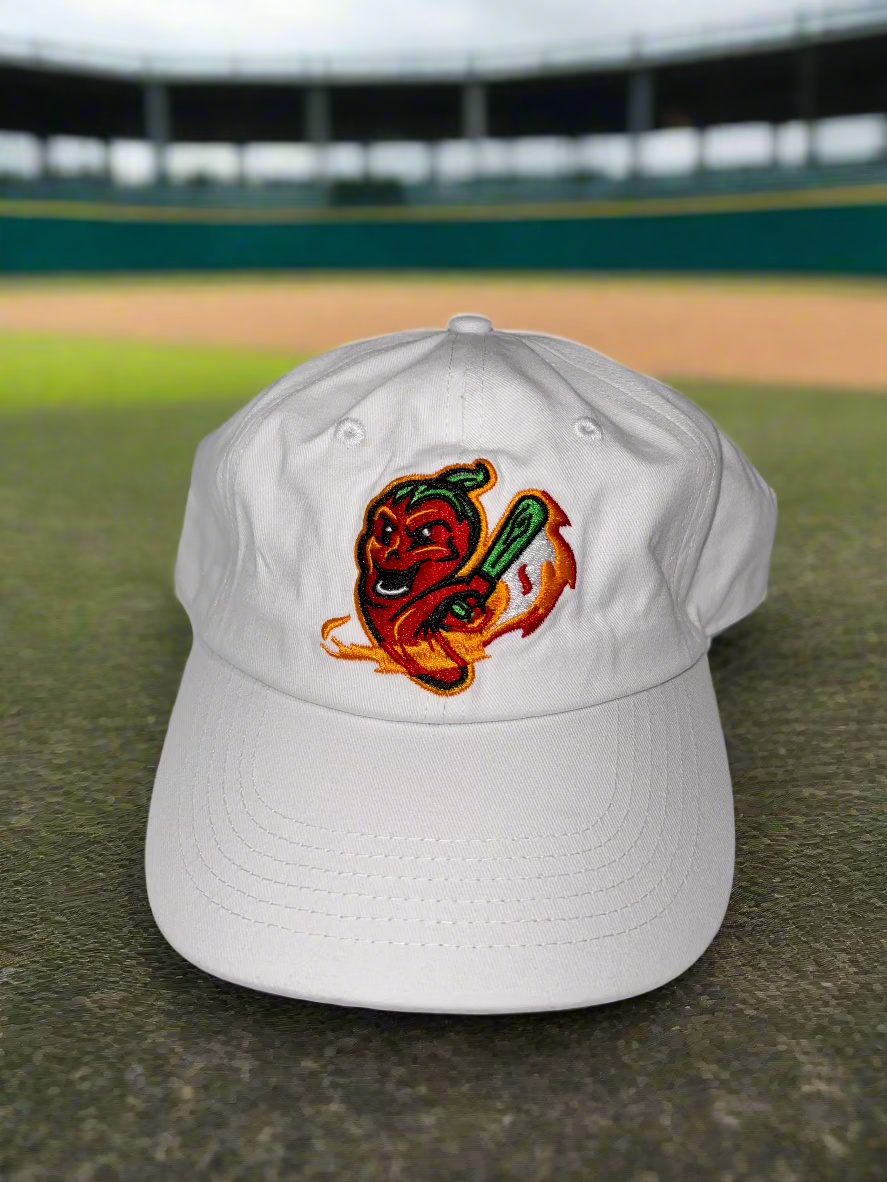 Gastonia Ghost Pepper White Relaxed Batting Pepper Hat