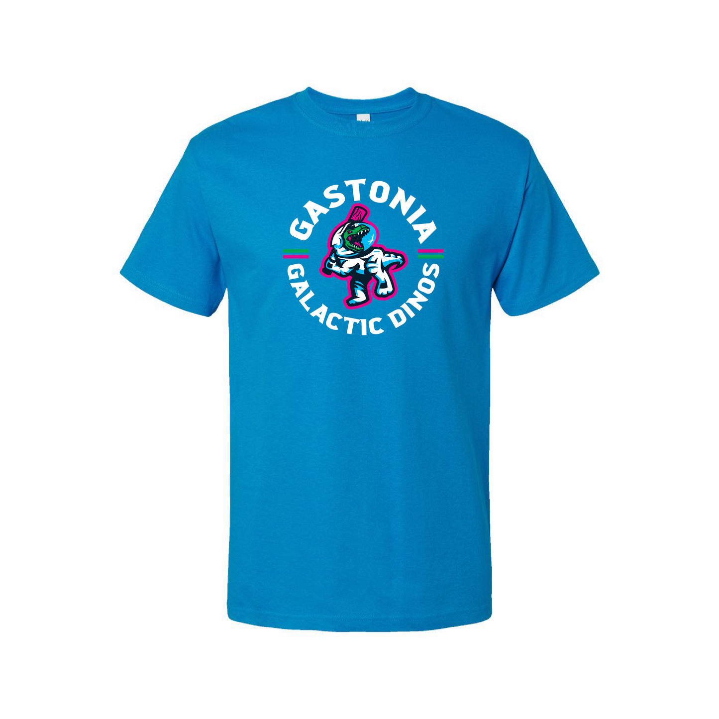 What If Galactic Dinos Turquoise Soft Touch Tee