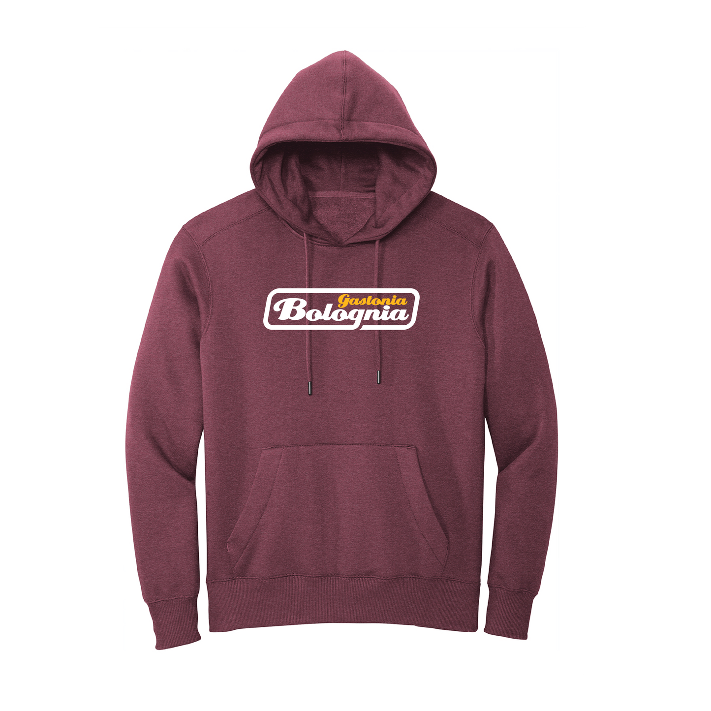 What If Bolognia District Perfect Weight Fleece Hoodie Heathered Loganberry