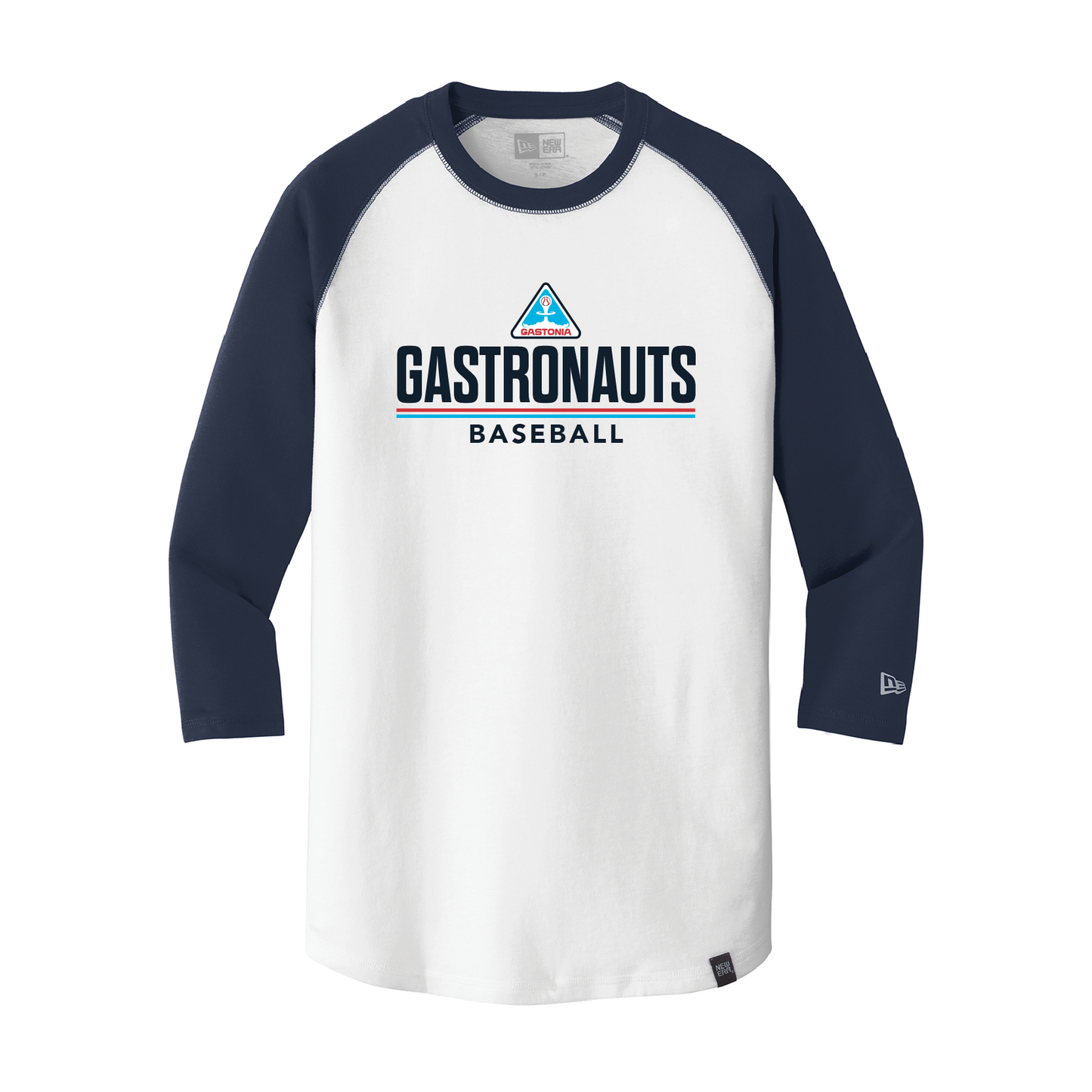 What If Gastronauts Baseball Club New Era 3/4 Sleeve Raglan Tee - White