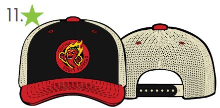 Gastonia Ghost Peppers Dakota Red/Blk Mesh Trucker Hat