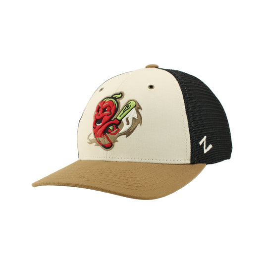 Gastonia Ghost Peppers Adapt Ivory/Brn/Blk Adjustable Hat