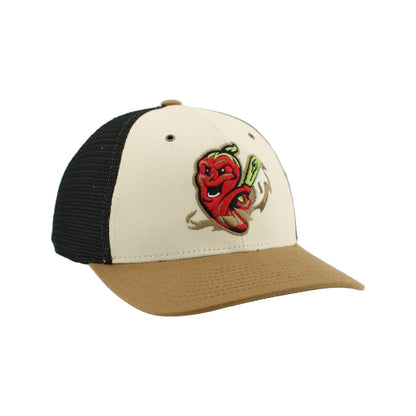 Gastonia Ghost Peppers Adapt Ivory/Brn/Blk Adjustable Hat