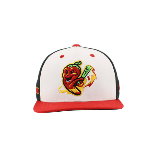 Gastonia Ghost Peppers Wht/Blk/Red M15Z Fitted Hat