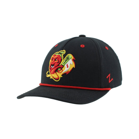 Gastonia Ghost Peppers Black Memento Rope Adjustable Hat