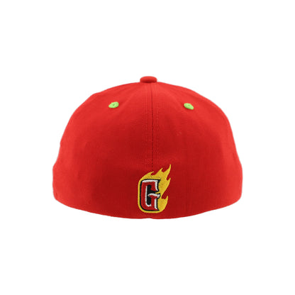 Gastonia Ghost Peppers Red ZH Fitted Combo Logo Hat