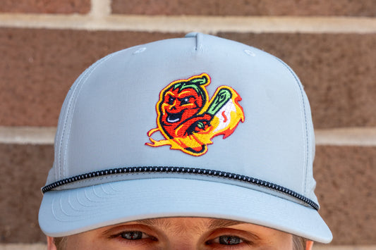 Ghost Peppers Silver/Blk Batting Rope Hat