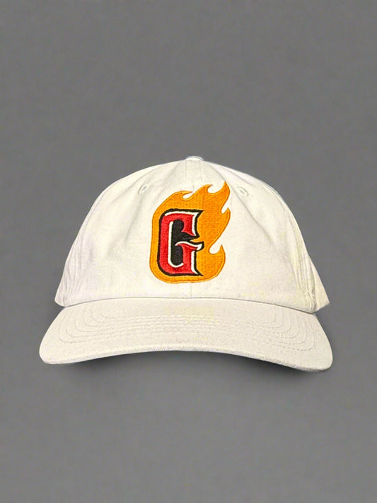 Gastonia Ghost Peppers White Relaxed Flaming G Hat