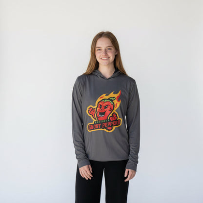Ghost Peppers Smoke Grey Primary Long Sleeve Hoodie