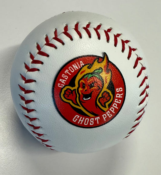 Gastonia Ghost Peppers Round Logo Baseball