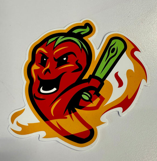 Gastonia Ghost Peppers Secondary Logo Sticker