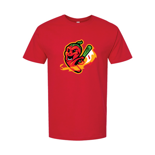 Gastonia Ghost Peppers Red Duo Logo Tee