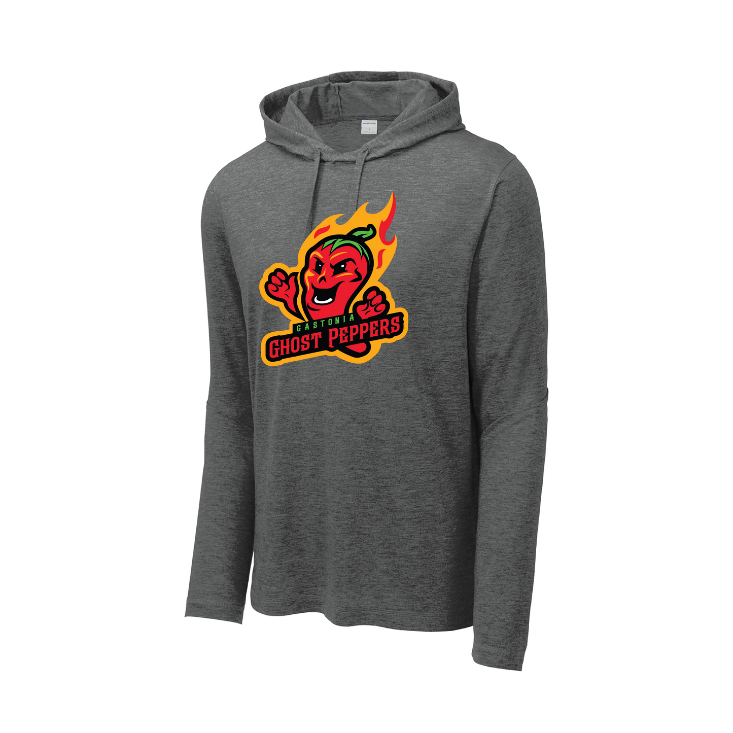 Ghost Peppers Combo Mark Dark Heather Gray Triblend L/S Lightweight Hoodie