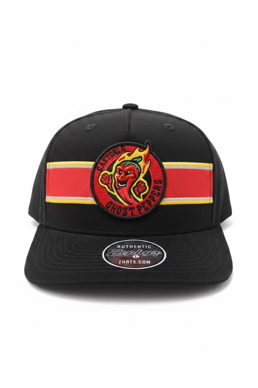 Ghost Peppers Black Z315 Striped Hat