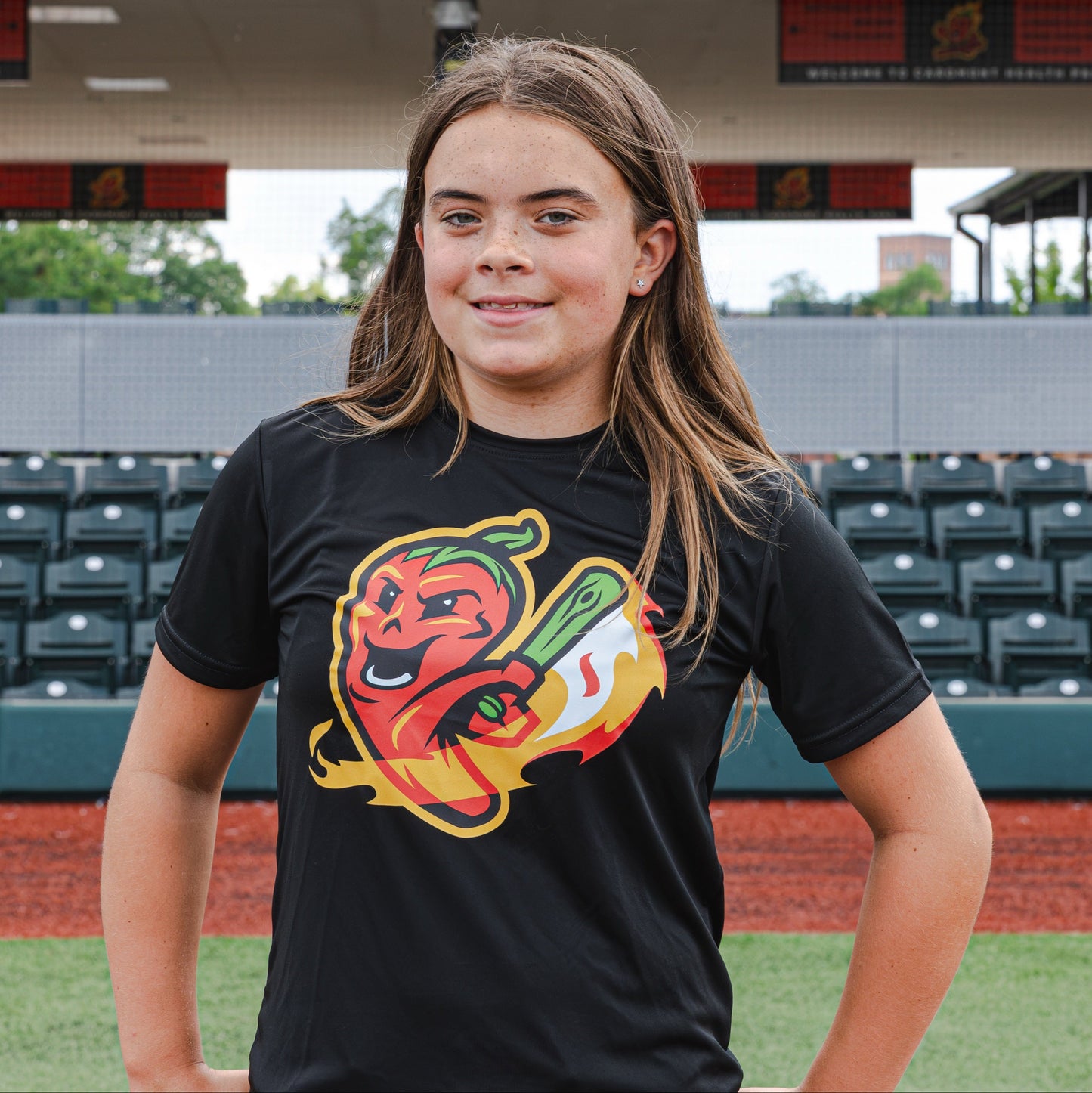 Ghost Peppers Youth Black Secondary Mark Competitor T-Shirt