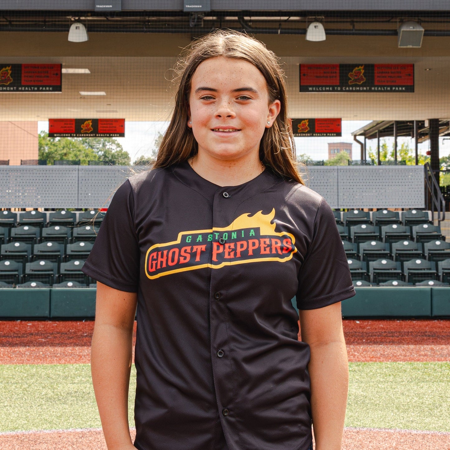 Gastonia Ghost Peppers Youth Black Replica