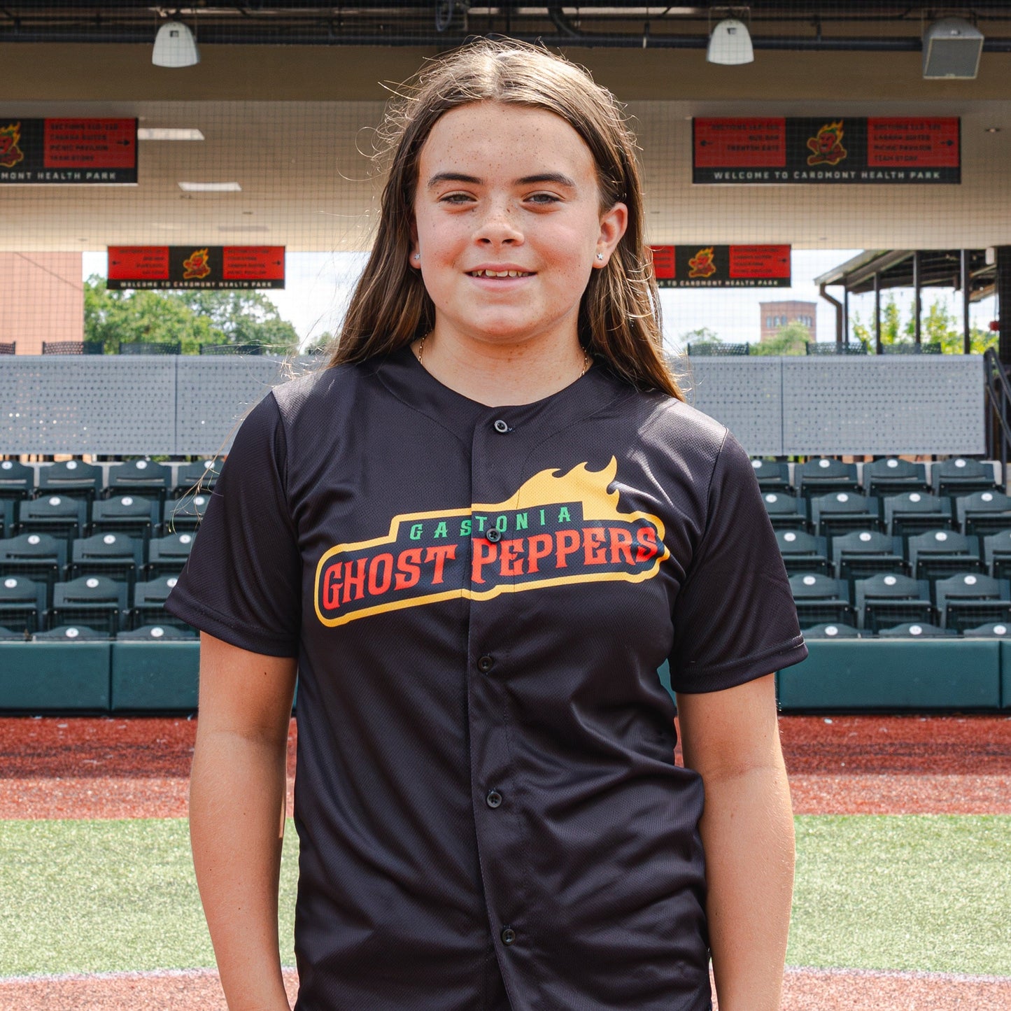 Gastonia Ghost Peppers Youth Black Replica