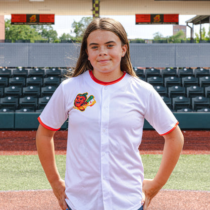Gastonia Ghost Peppers Youth White Replica Jersey