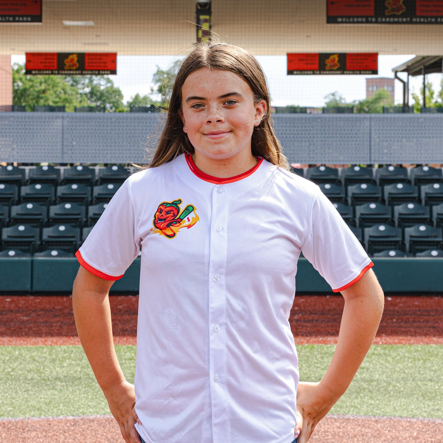 Gastonia Ghost Peppers Youth White Replica Jersey