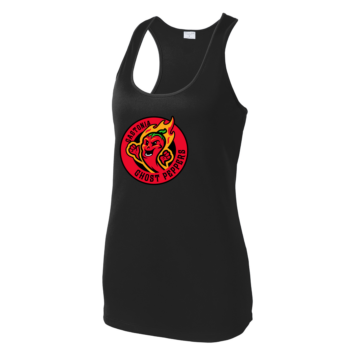 Gastonia Ghost Peppers Women's Black Racerback Tank