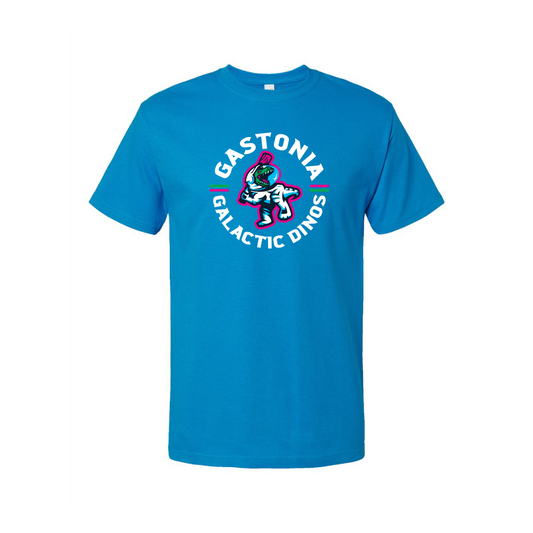 Galactic Dinos Turquoise Soft Touch Tee