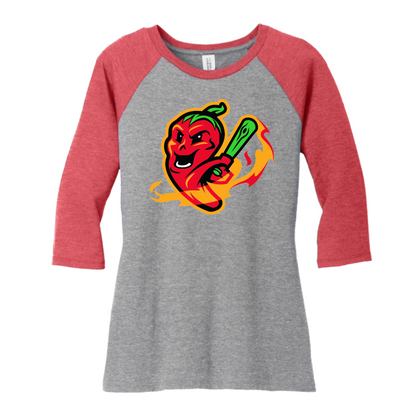 Ghost Peppers Women's 3/4 Raglan Tee