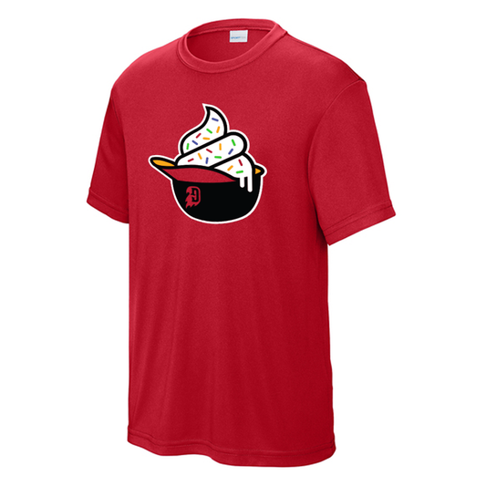 Gastonia Ghost Peppers Youth Ice Cream Hat Performance Tee