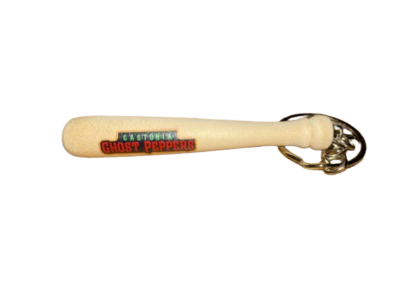 Gastonia Ghost Peppers Mini Bat Keychain