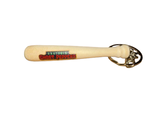 Gastonia Ghost Peppers Mini Bat Keychain