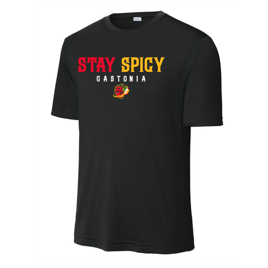 Gastonia Ghost Peppers Black Stay Spicy Performance Tee